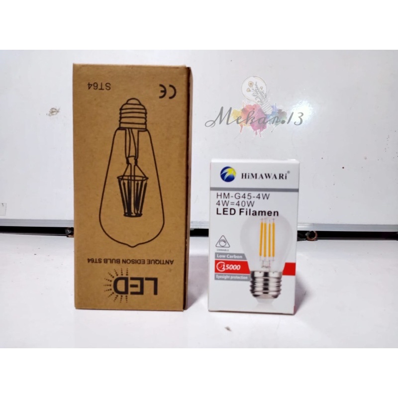 LAMPU LED FILAMEN  4 WATT HIMAWARI EDISON BULP WARM WHITE E27 HM-G45