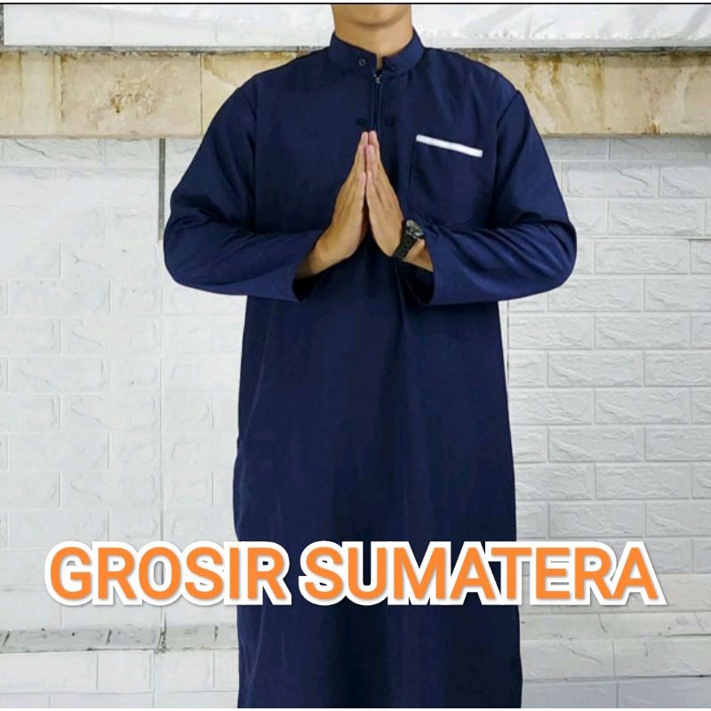 DISKON JUBAH PANJANG PUTIH HITAM GAMIS MUSLIM POLOS JUBAH KOKO ACEH GAMIS PRIA ACEH BAJU MUSLIM