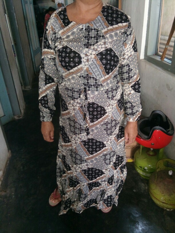 Fabiola Maxy - Gamis Rayon Viscose Ld105 Gamis Batik Original Serut Pinggang Busui / 099-5020