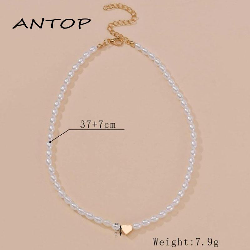 Fashion Korea Kalung Mutiara Cinta Panjang Asli Perhiasan Untuk Wanita Pearl Necklace ANTOP