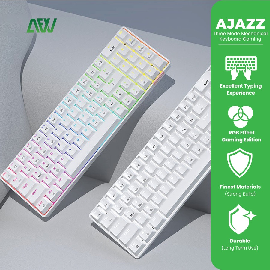 AJAZZ Gaming Keyboard Wireless Mechanical 68 Three-Modo AK692