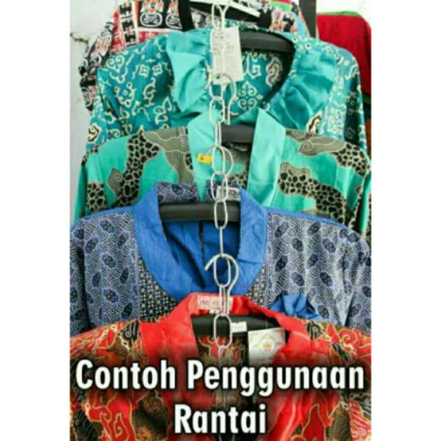 Rantai Gantungan Baju Besi / Rantai gantungan hanger besi (100cm)