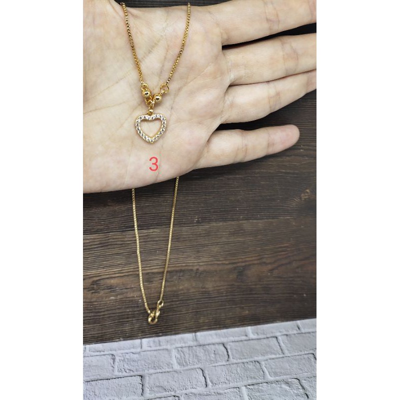 Fifi Fashion Kalung Koye Luve Model Perhiasan Lapis emas 1 28#