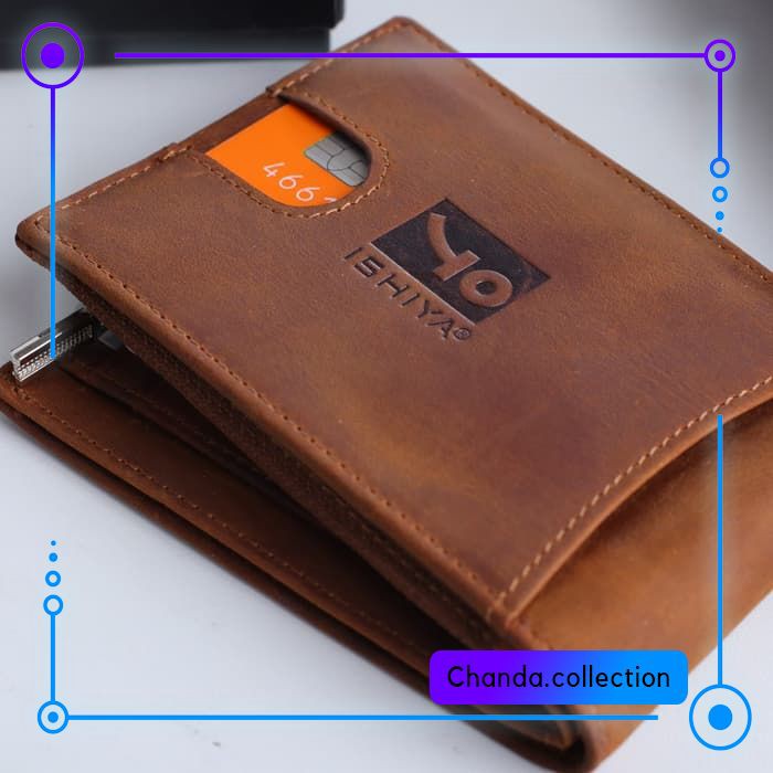 Dompet kulit asli pendek pria crazy horse(slim)-Dompet ISHIYA PEARCHY fashion pria dompet cowo cewe