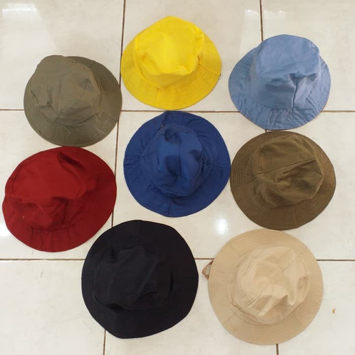 Topi Rimba Keplek Warna/Topi Berkebun Remaja Dewasa