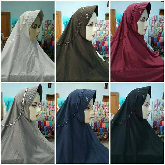 Jilbab sekolah anak SMA Hemy ( XL ) serut