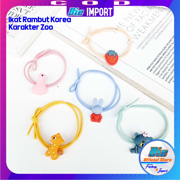 Ikat Rambut Korea 2 in 1 Gelang Karakter Premium Impor Best Seller