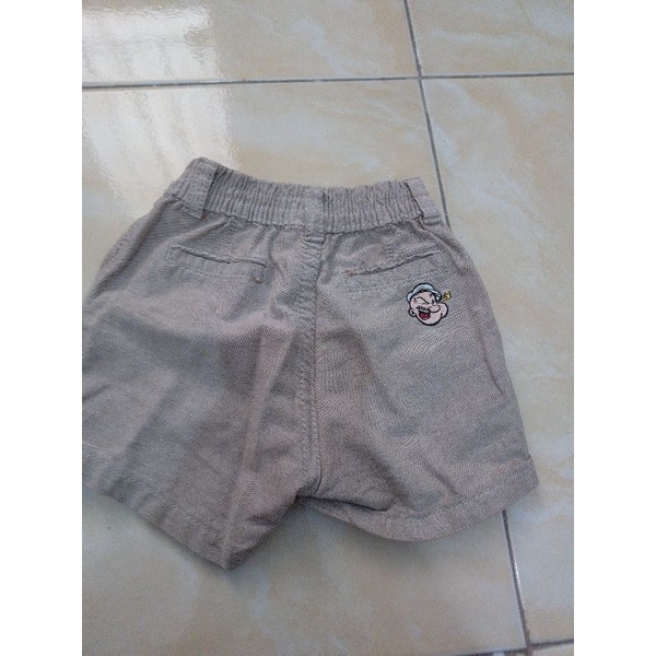 preloved celana pendek bayi merk popeye 6-12m