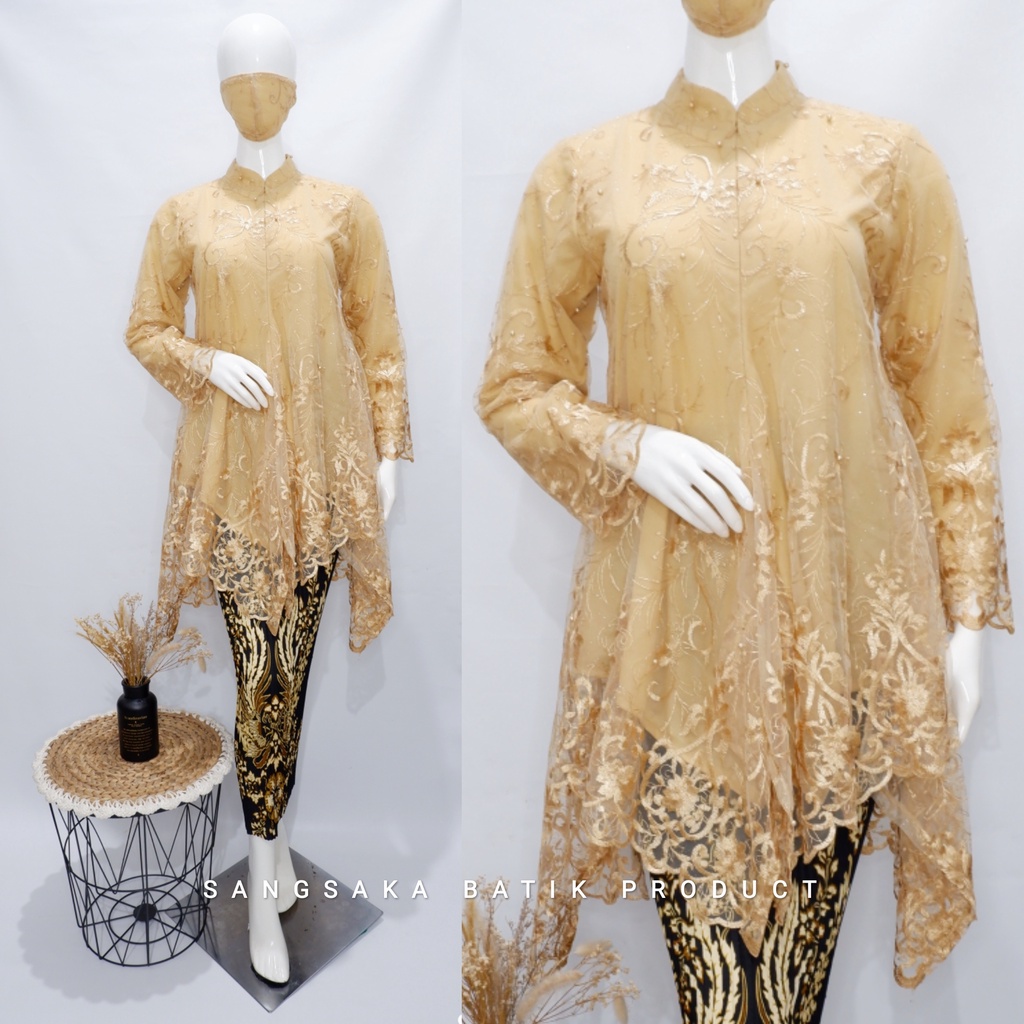 Kebaya tunik brokat / kebaya busui / kebaya modern / kebaya wisuda / kebaya favorite / kebaya sanghai