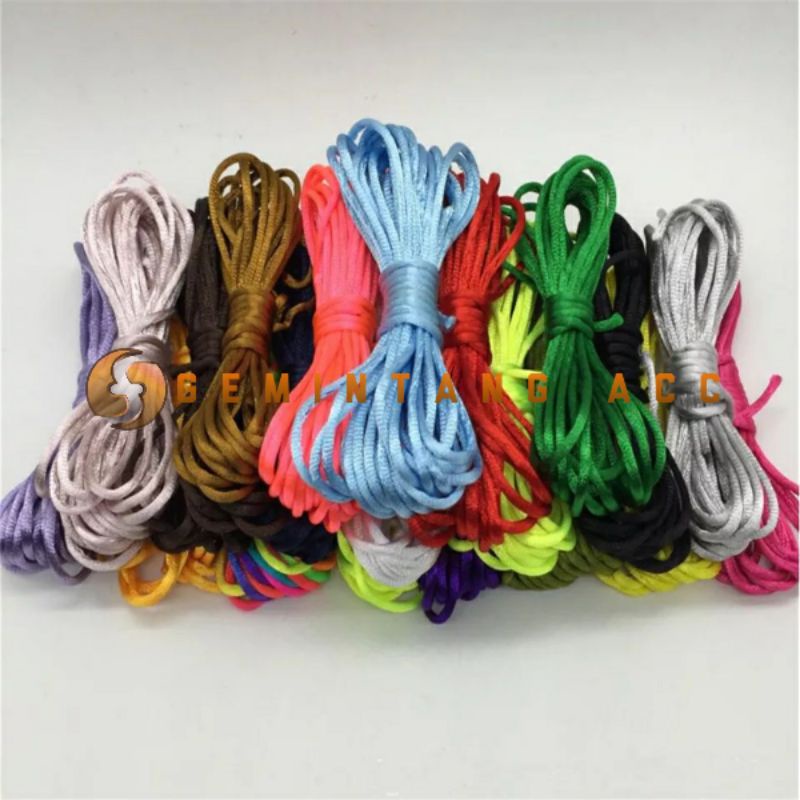 (10 Meter)Tali Satin Simpul Cina 1mm Bahan Craft dan Membuat Gelang