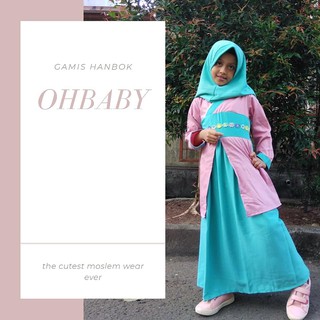  2 12 Tahun XM 5 Baju  Muslim Gamis  Anak  Oh  Baby  Hanbok 