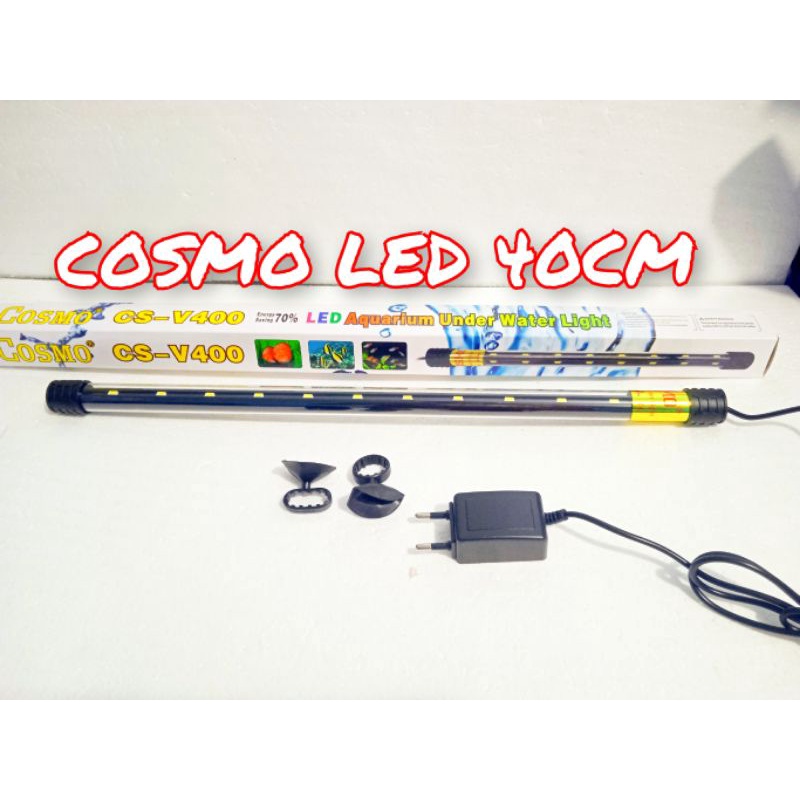 LAMPU AQUARIUM LED COSMO V 2 BARIS LAMPU LED/20-30-40-50cm/Murah