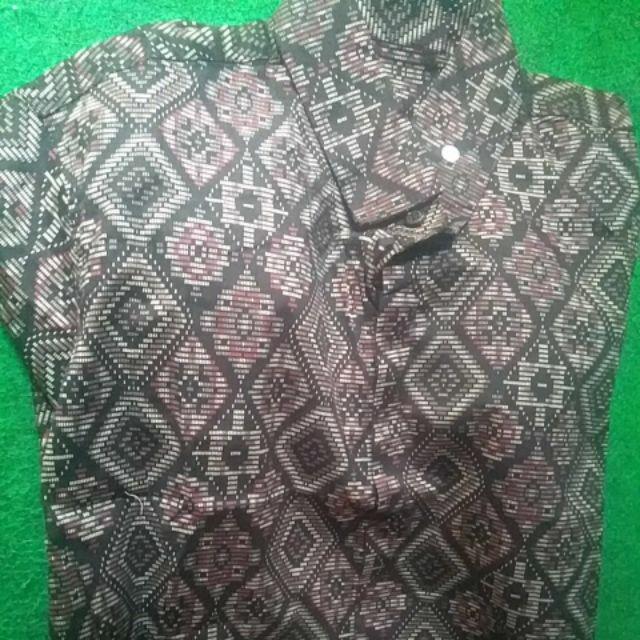 Mcw165 Kemeja Batik Songket Diamond Hitam Slimfit / Kemeja Batik Panjang Kemeja Batik Pria Terlaris