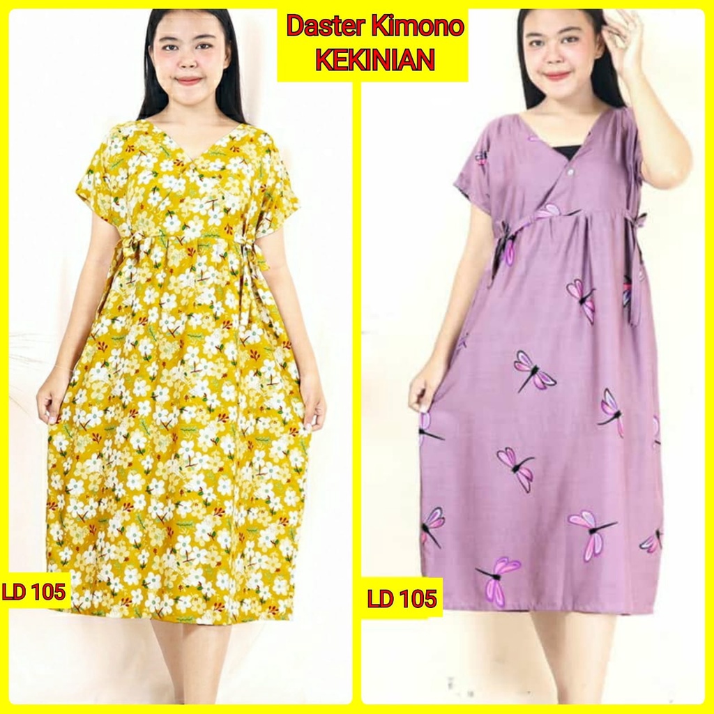 AFS - Daster Kimono Panjang Dress Kimono Kekinian Daster Tali Samping / Daster Kekinian
