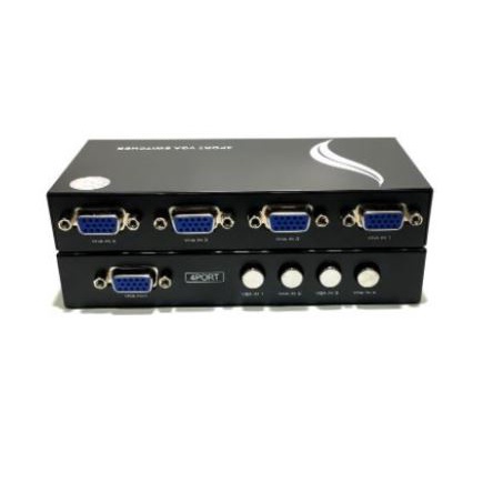 Vga switcher nyk 4 port wide screen hd 1440p manual - Selected switch vga 15 pin 4 input 1 output 4x1