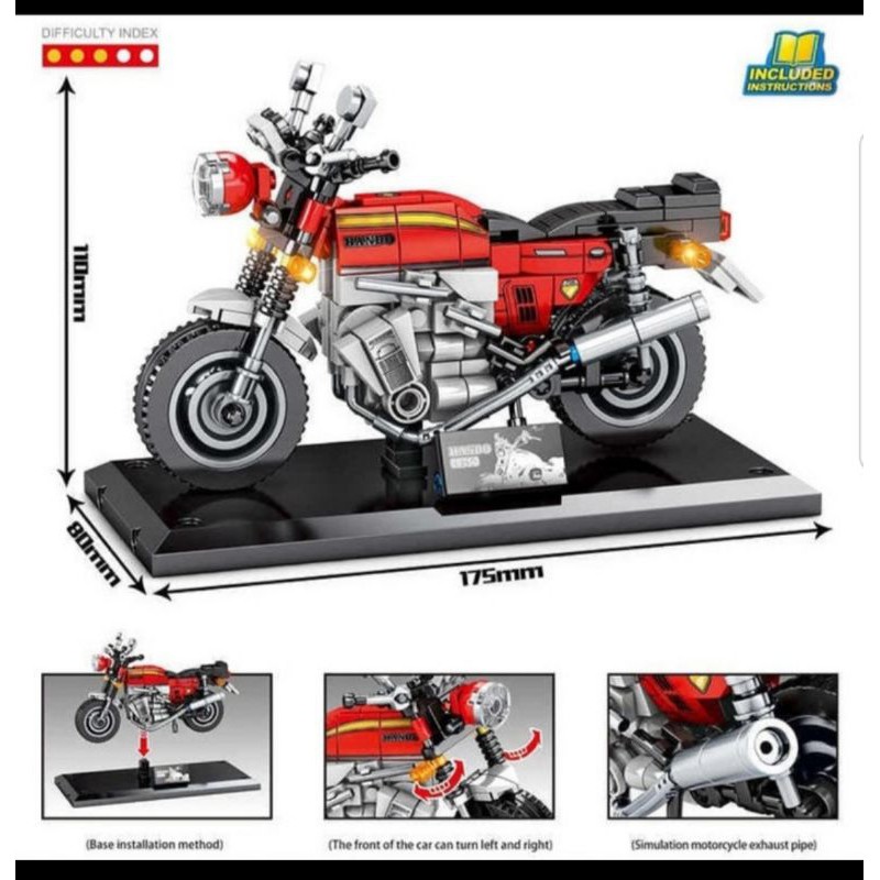 Mainan Sembo Block Honda CB - Sembo Block Brick Sepeda Motor Honda CB - Sembo Block Brick Clasic