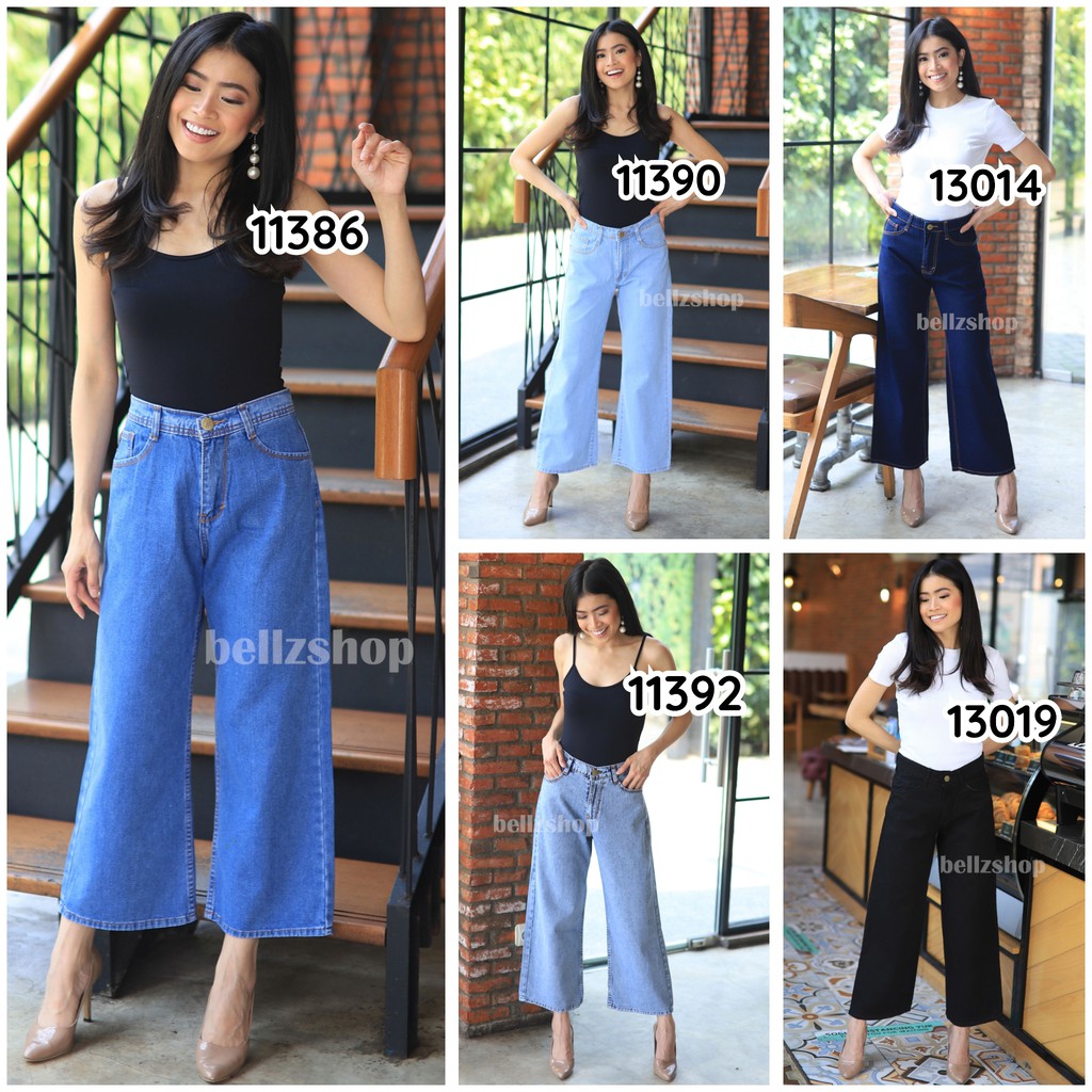 CELANA KULOT JEANS WANITA MEDIUM  11386 Banyak Warna  Non 