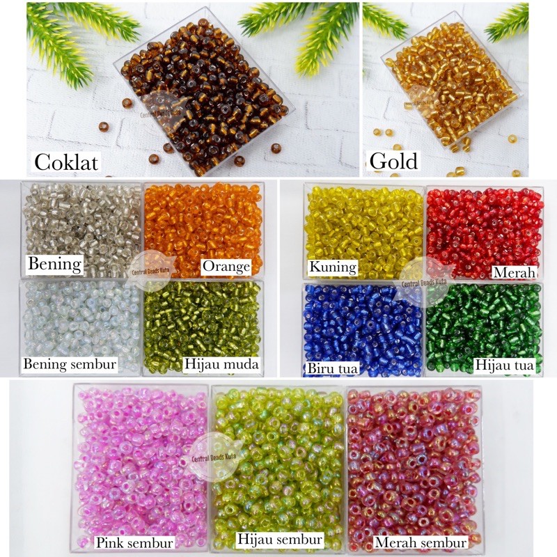 (per pon) MOTE PASIR 6/0 KACA