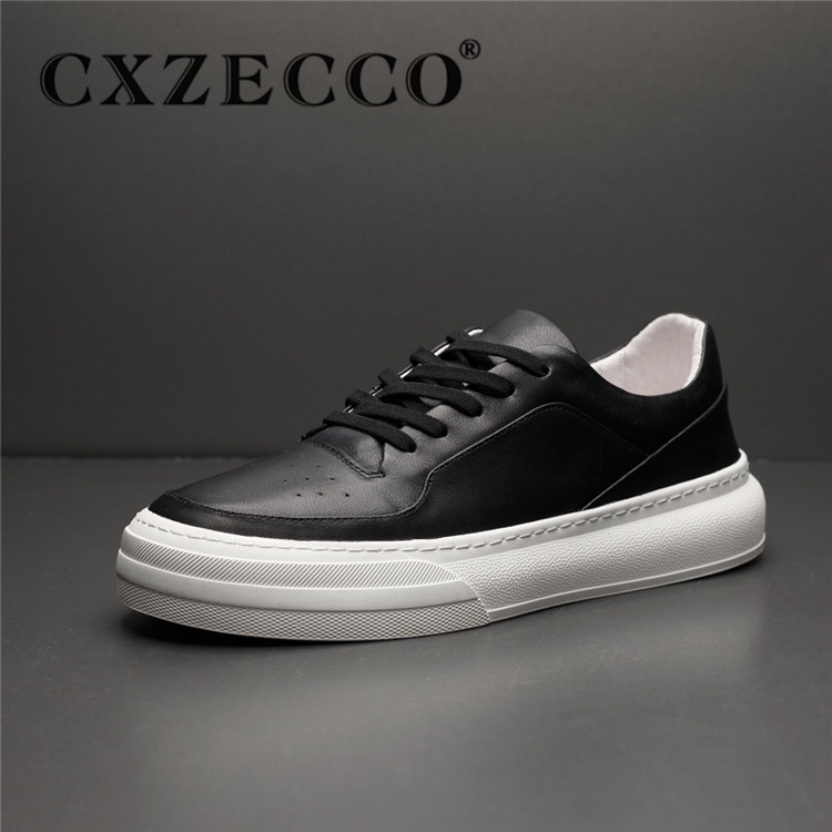 Sepatu Pria  2021  Sepatu Kulit Pria Tren Casual Sepatu All-Match Putih Sepatu Platform sepatu