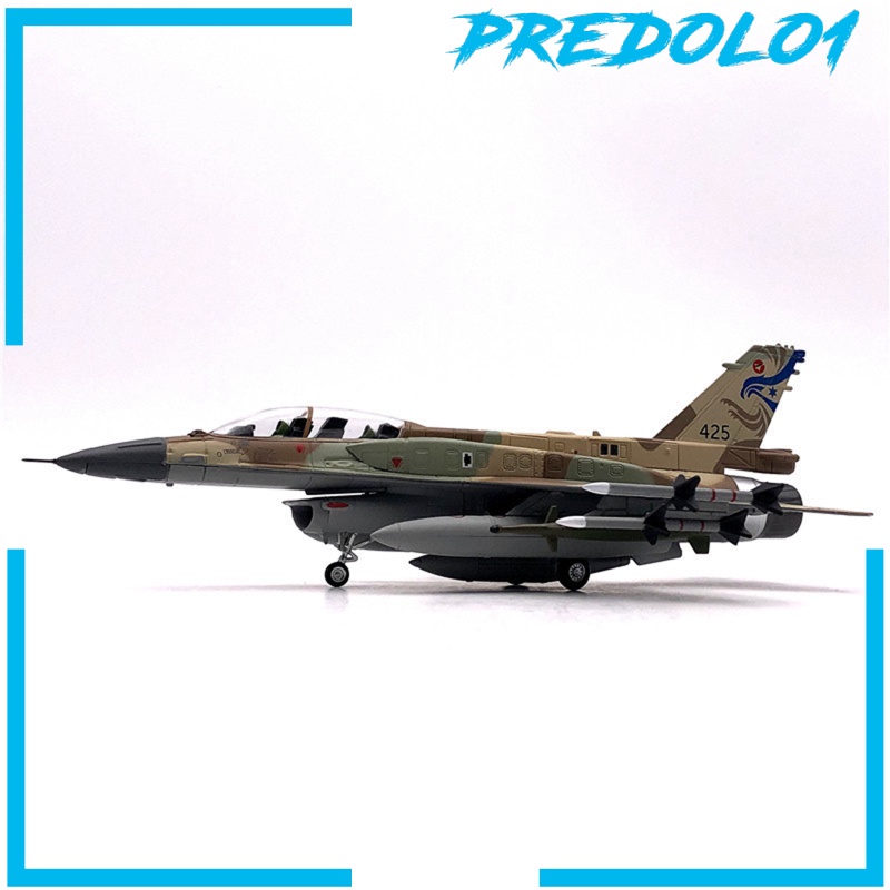 Predolo1 Mainan Simulasi Pesawat Tempur F-16I Skala 1: 72 Untuk Hadiah Ulang Tahun