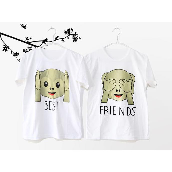 promo tumblr tee / t-shirt / kaos wanita bestfriend couple monkey terbaru