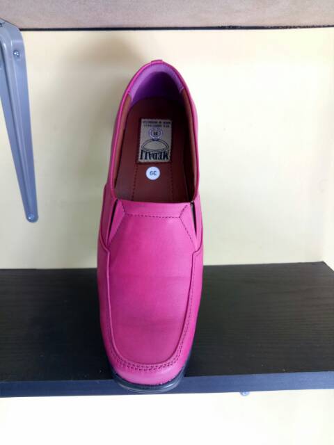 MANDIENS MD Sepatu Kerja Wanita Export Quality Bahan Asli Kulit - Pink