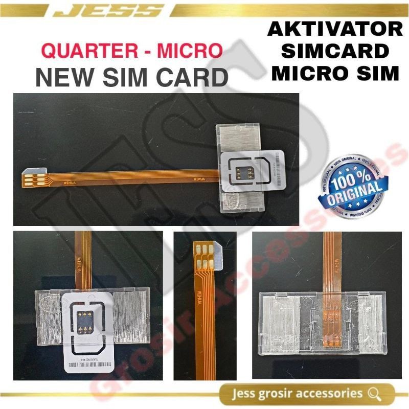 Aktivator New Mini Simcard Wihua Activator Sim card Kartu Perdana Android Quarter Kartu Chip Micro