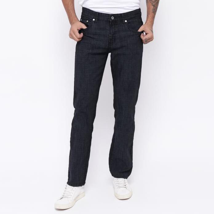 Edwin Celana Jeans Edw-115-01 Regular Fit Pria Panjang Hitam - Hitam, 33 Best Quality