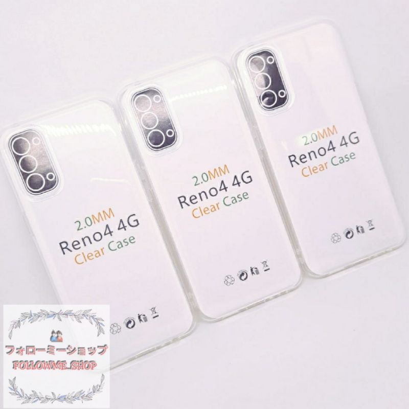 Oppo A5 2020 A9 2020 Reno 2F 2Z 3 4F 4 4Pro Clear Case TPU / Casing Bening Transparan