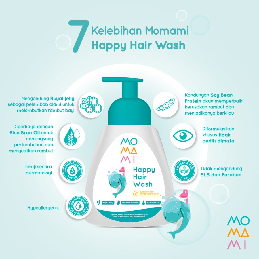 Momami Happy Hair Wash | Shampoo Bayi Anak