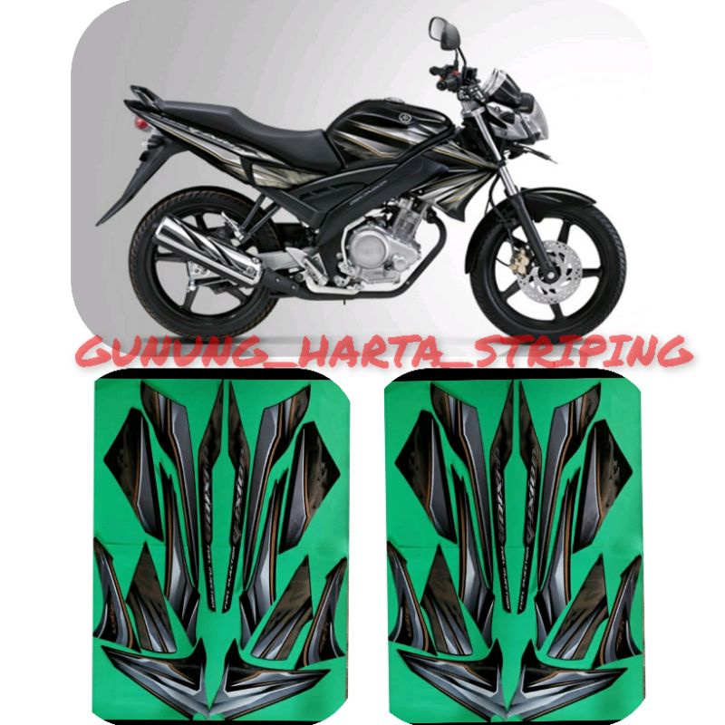 Striping Stiker Lis Les Body Motor Yamaha Vixion Old 2010-2012 Full Set Motif Standar Original Warna