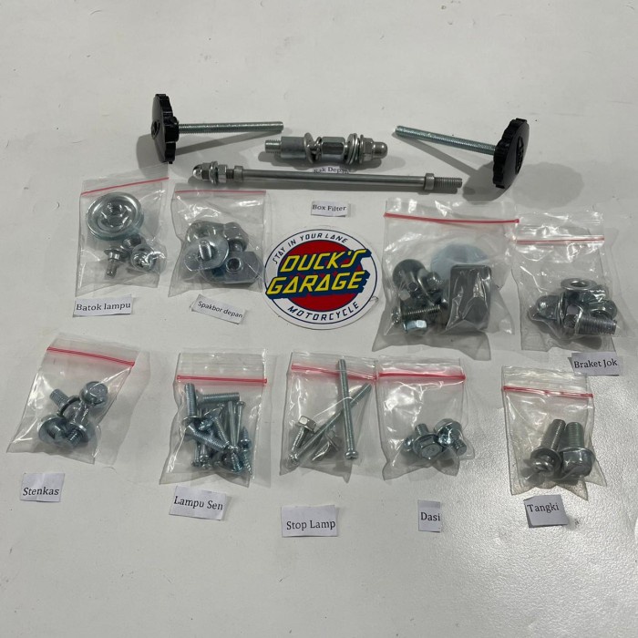 baut baud body fullset honda c70 detail original