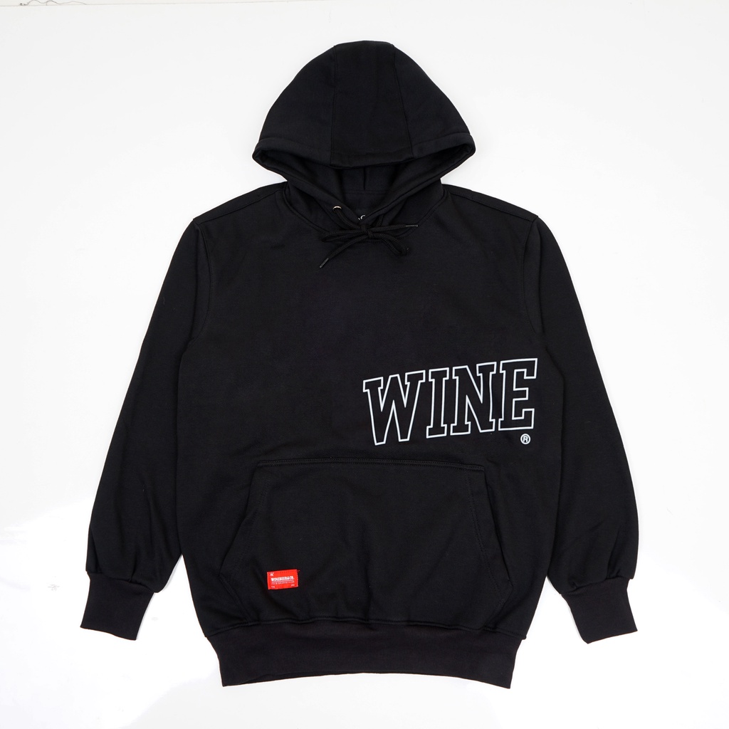 WInebeer Sweater Hoodie Typo1 Black