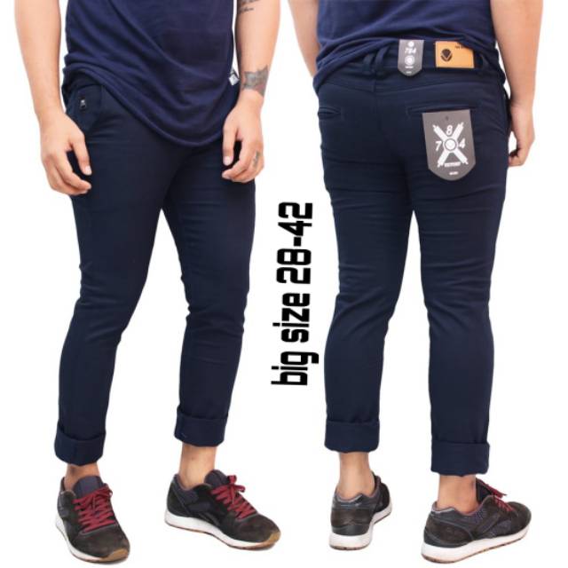 AIRBLACK DENIM TERLARIS / 784 VICTORY Celana chino pria panjang skinny semi slimfit cowo / cowok /