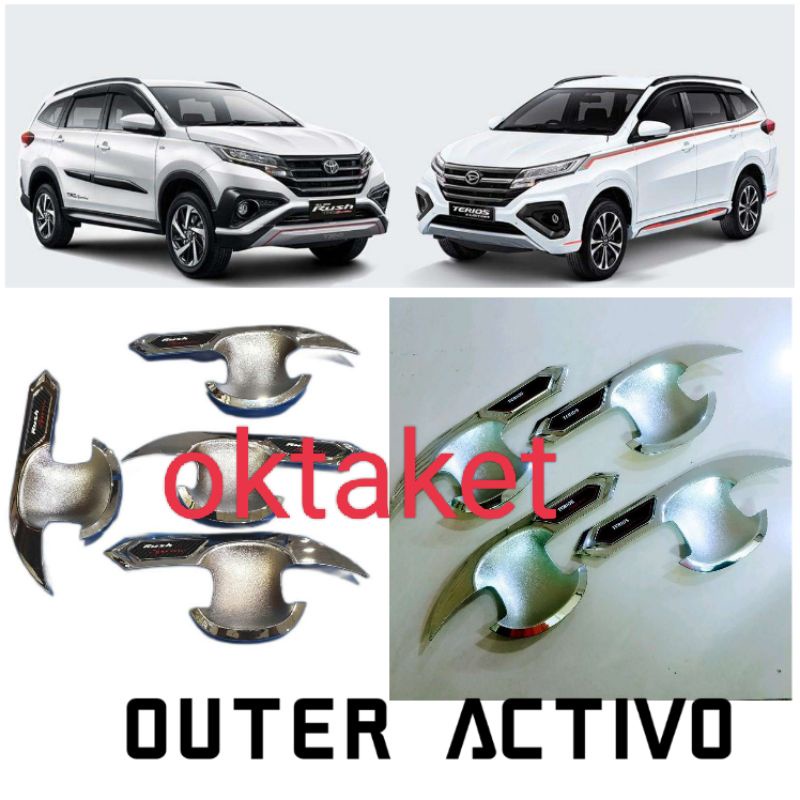 cover outer mangkok  all new Rush Terios  2018-20220 activo Chrome