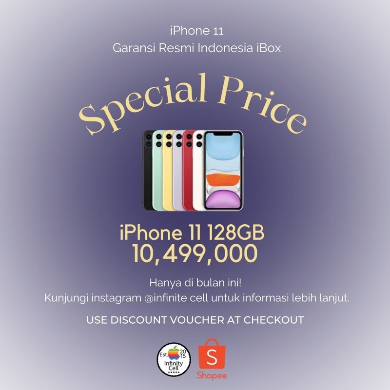 iPhone 11 128GB - Garansi Resmi iBox Indonesia 1 Tahun