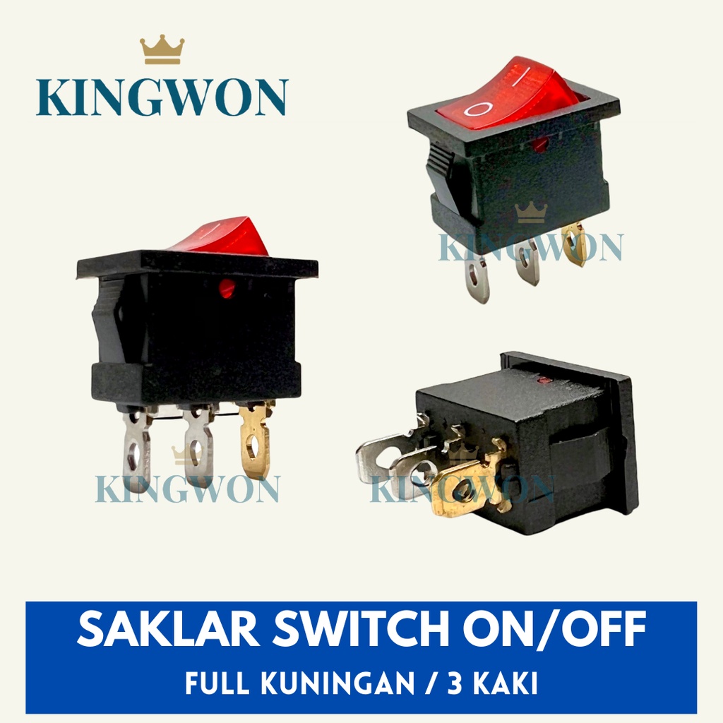 SAKLAR SWITCH ON OFF 3 PIN 3 KAKI HITAM