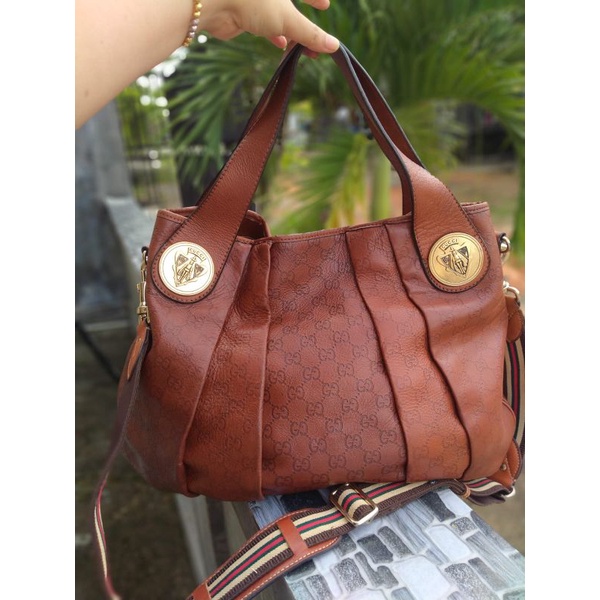 tas wanita branded gucci hobo second preloved seken