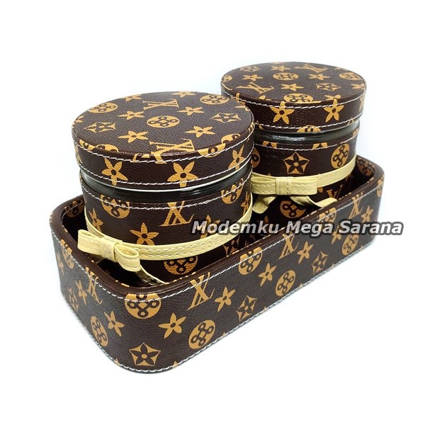 Tatakan Toples Vinyl - isi 2 - Coklat LV