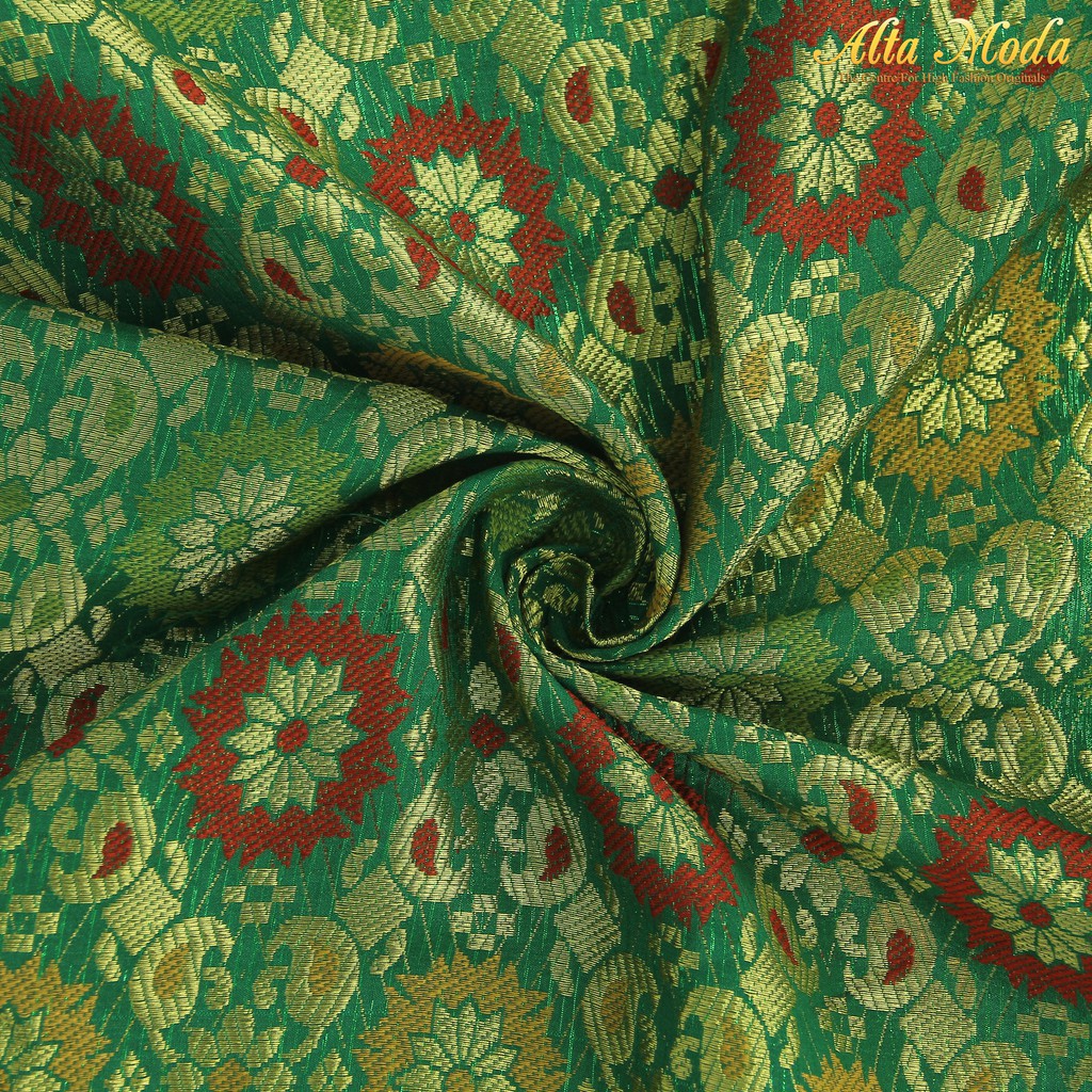

Alta Moda Songket Motif Palembang Crystal Sun Merah Hijau (1M)