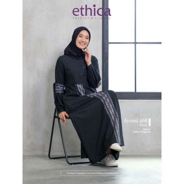 GAMIS ETHICA TERBARU AYUMI 268 BLACK | AYUMI 268 GREY