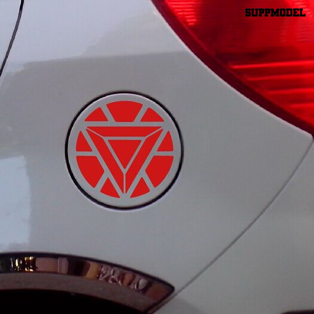 Stiker Logo Iron Man Reflektif Tahan Air Untuk Motormobil