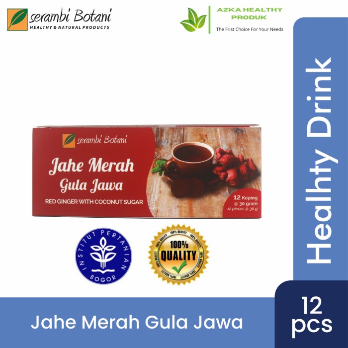 

JAHE MERAH GULA JAWA ISI 12 Serambi Botani Healthy & Natural Products (BERKUALITAS)