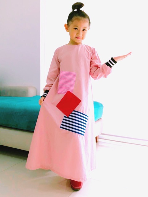 Gamis harajuku untuk anak 3-8 tahun