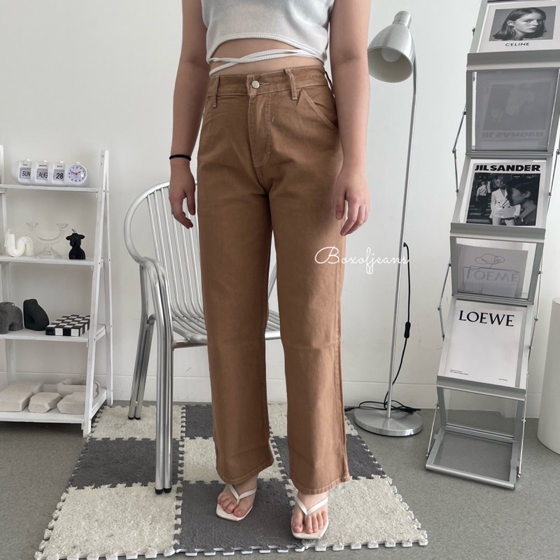 Boxofjeans - AE-RI 애리 Loose Jeans - MOCCA