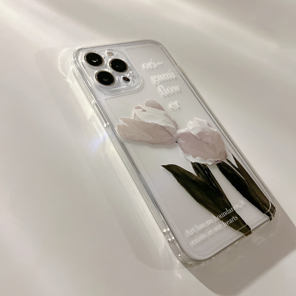 Case Pelindung Transparan Motif Bunga Putih Untuk Iphone 14 11 8 7 Plus SE2 XS XR 12 13 Mini PRO MAX