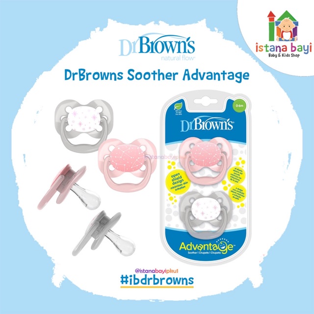 Dr.Brown’s Advantage Pacifier step 1 - 0-6 M Pack isi 2-Empeng PA12000-5