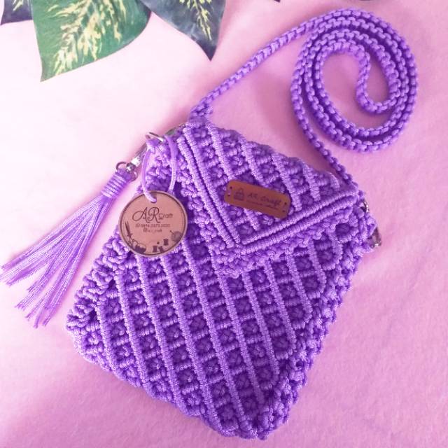 Tas HP Rajut Tali Kur