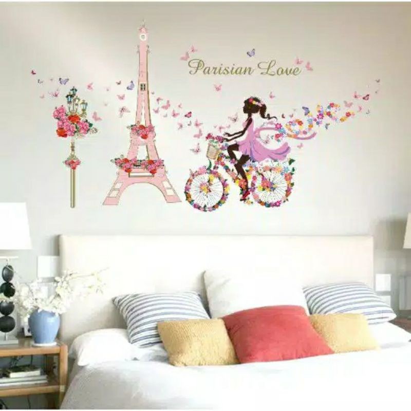 Parisian Love (90X60) - Stiker Dinding / Wall Sticker good hokkyshop