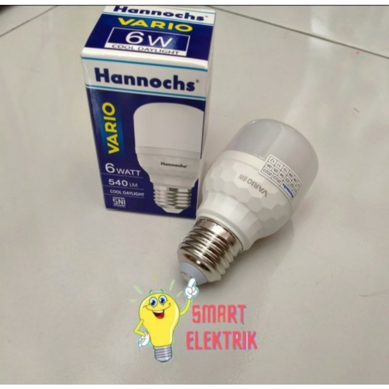 Lampu LED 6Wattt Hannochs Vario | LED Vario Cool Daylight 6Watt 540 Lumen SNI